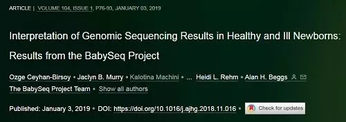 AJHG:給新生兒做基因測序 美國人已經(jīng)這樣做了-肽度TIMEDOO
