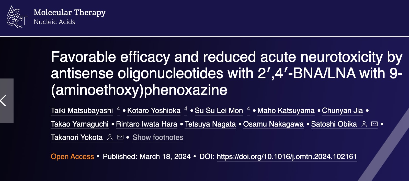 改良反義寡核苷酸:中樞神經(jīng)系統(tǒng)疾病治療的新希望-肽度TIMEDOO