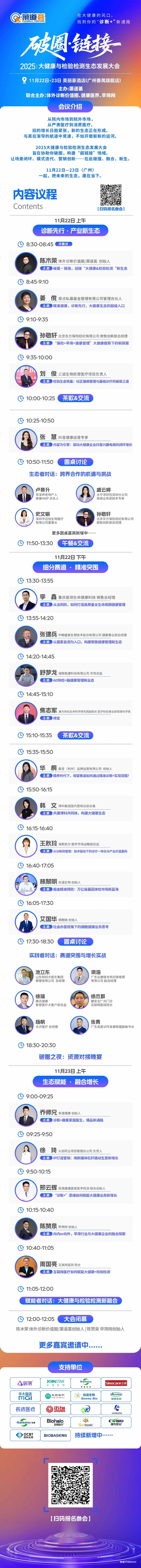 2025年11月22日·廣州·2025大健康與檢驗(yàn)檢測生態(tài)發(fā)展大會(huì)-肽度TIMEDOO